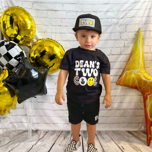 Personalized Two Cool Toddler Birthday Shirt and Hat