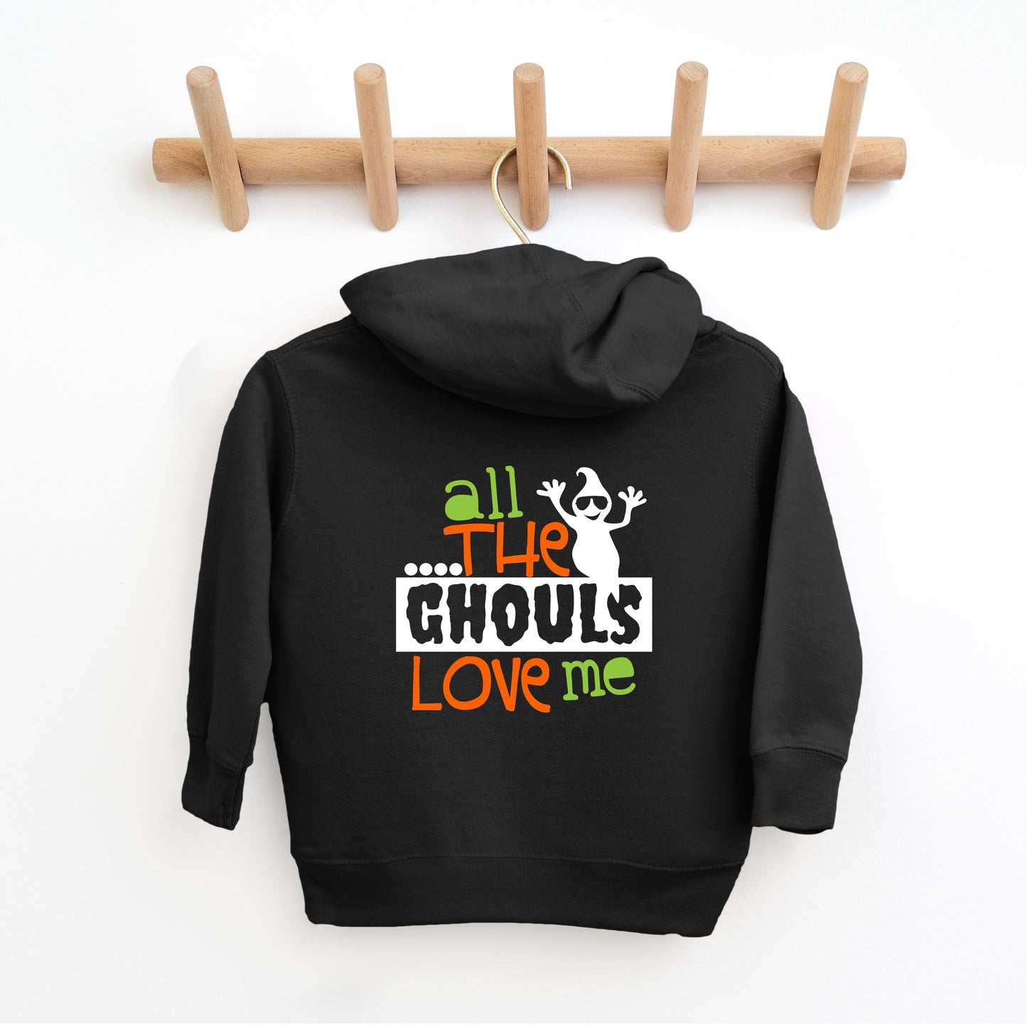 All the Ghouls Love Me Infant/Toddler Zip-Up Fleece Hoodie, Halloween Sweatshirt for Kids, Halloween Hoodie for Infant/Toddler