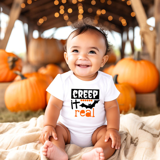 Creep it Real Halloween Baby Onesie®, Halloween Baby Bodysuit, Creep it Real Halloween Baby Clothes
