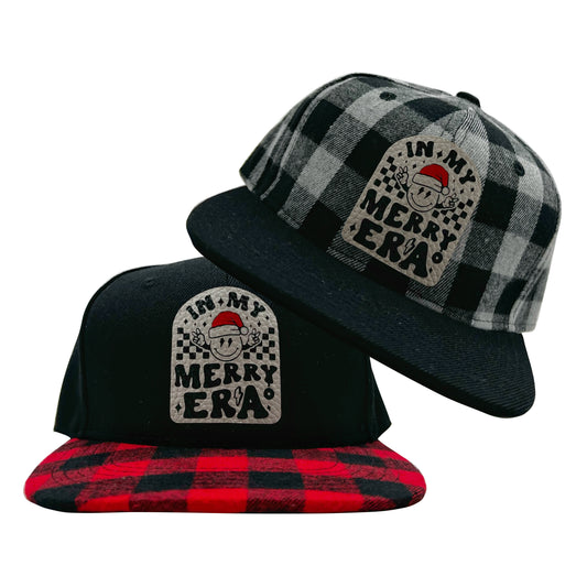 Buffalo Check In My Merry Era Snapback Hat for Kids