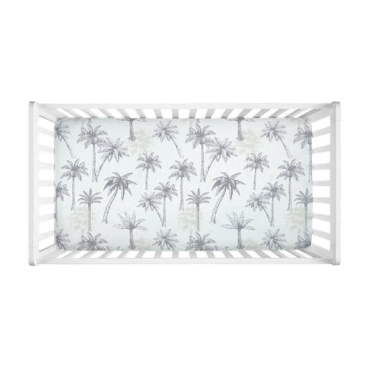 Tropical Palm Trees Baby Crib Sheet